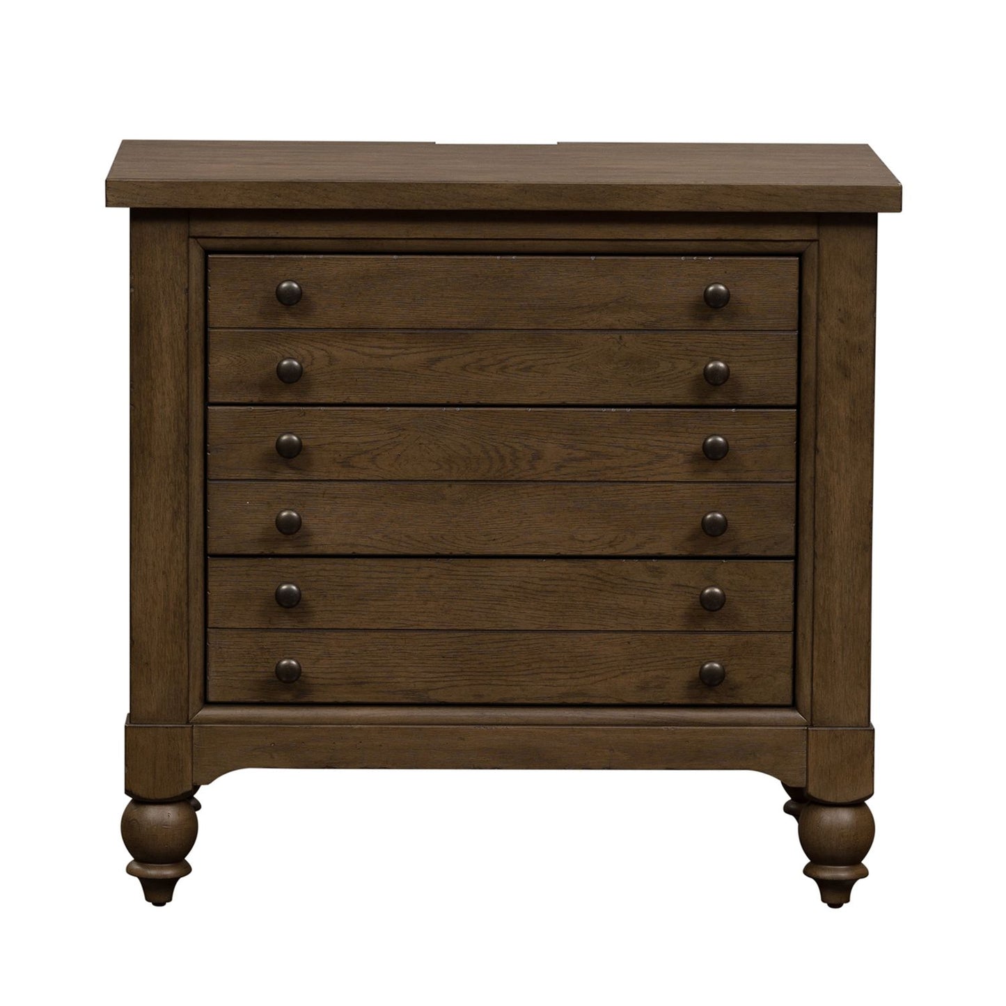 Americana Farmhouse Bedside Chest w/ Charging Station