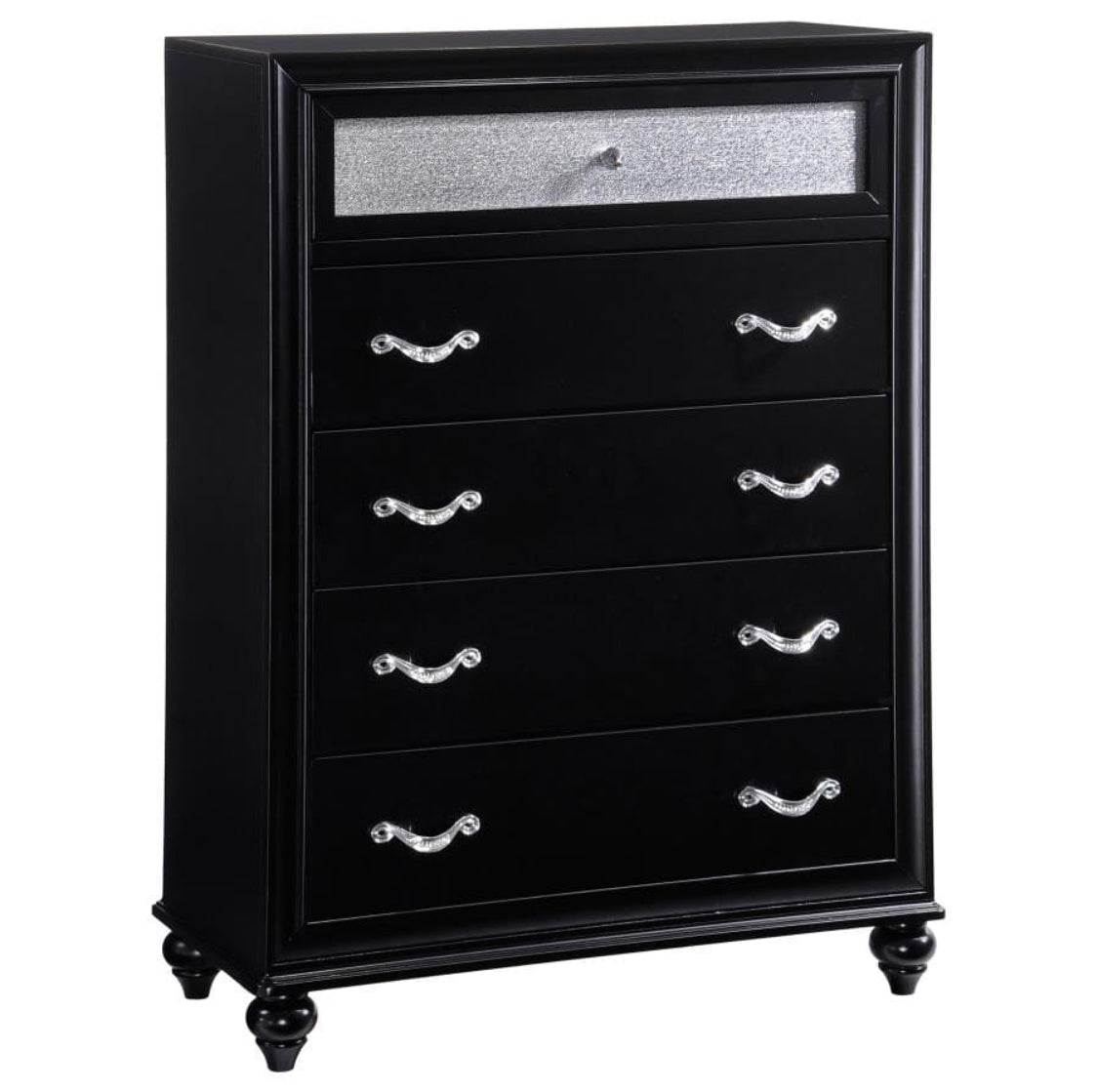 Barzini 5-drawer Chest Black