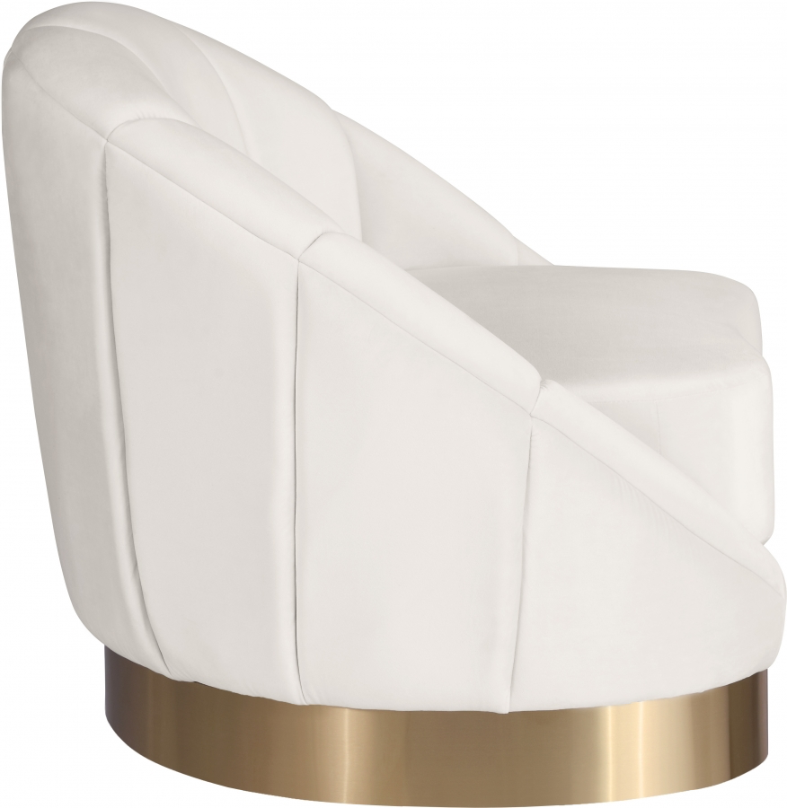 Shelly Velvet Upholstered Chair Cream