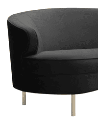 Baila Black Velvet Sofa