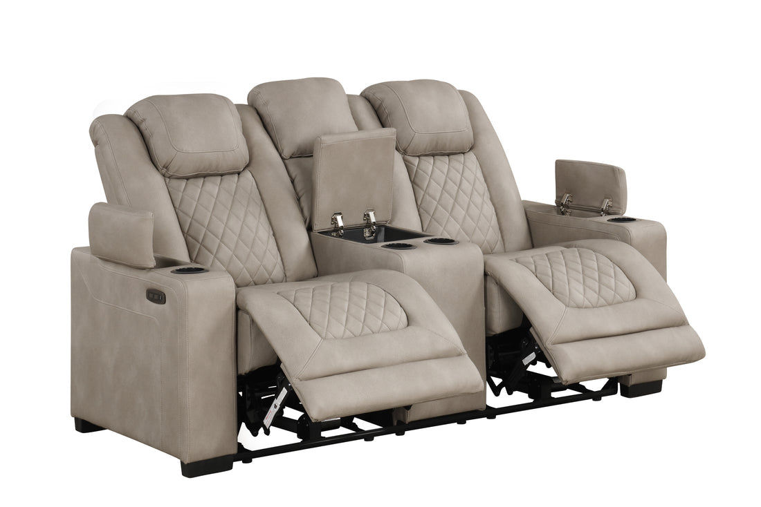 Rima 3pcs Power Reclining Set (Light Grey)