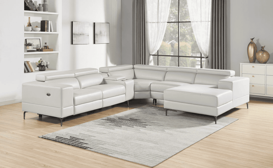 MILANO PEARL - 6PC Power Reclining Sectional