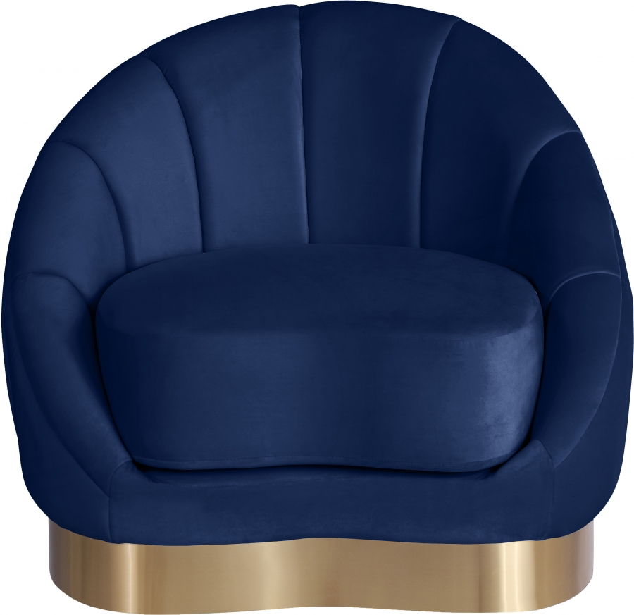 Shelly Velvet Upholstered Chair Navy
