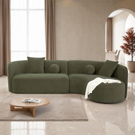 REVELLO Sectional Olive Green