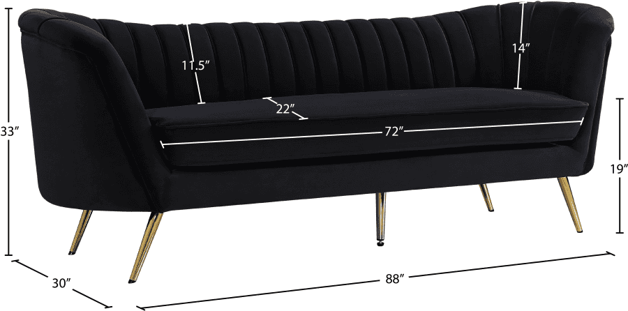 Margo Black Sofa