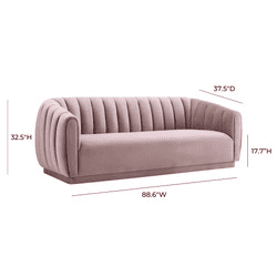 Arno Mauve Velvet Sofa