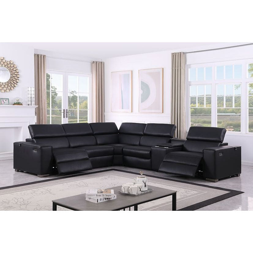 Picasso 6Pc Motion Sectional In Black