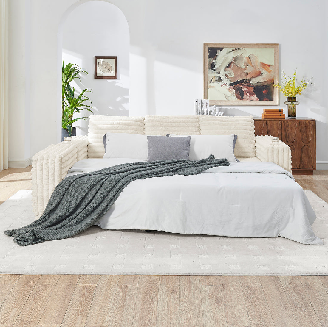 Nuve Compressed sectional (Cream)