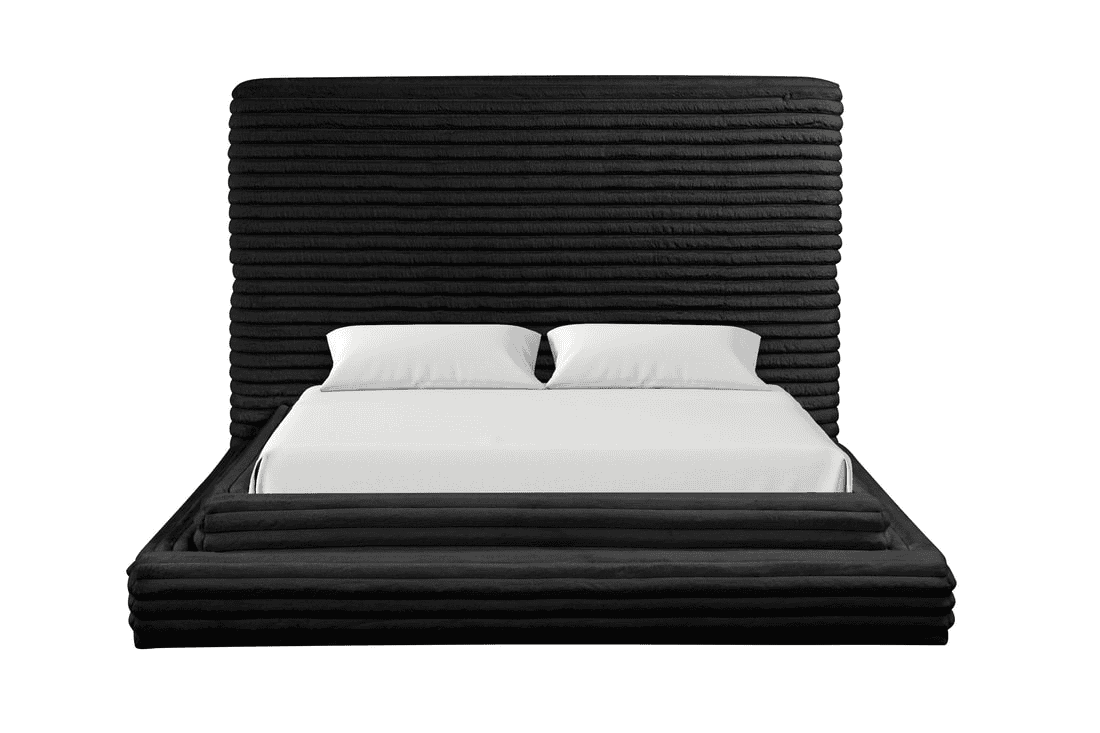 Mariah Black Platform Bed - Queen, King **NEW ARRIVAL**