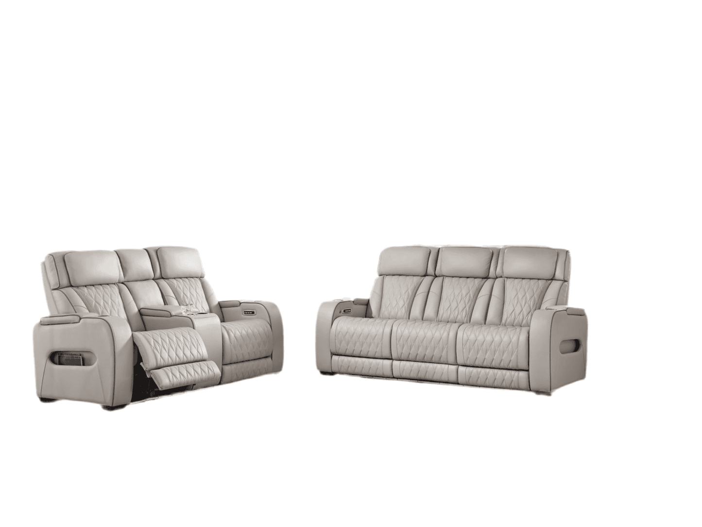 Power 2PC Reclining Set (Genuine Leather + Air Massage)