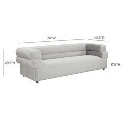 Elsa Light Grey Velvet Sofa