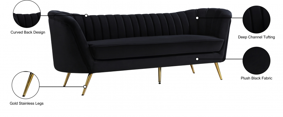 Margo Black Sofa