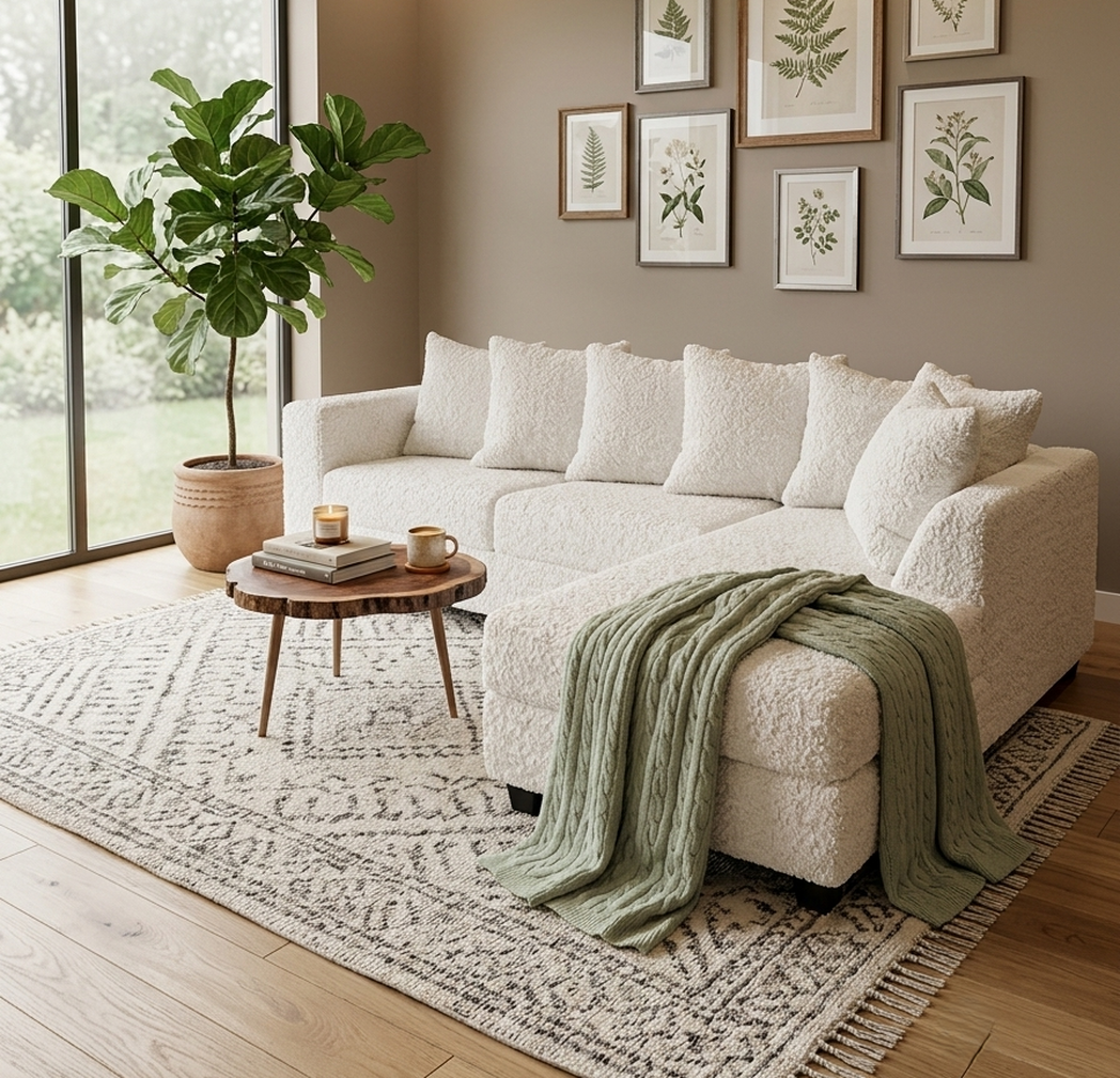 Teddy Bear
 Sectional (Cream) **NEW ARRIVAL**