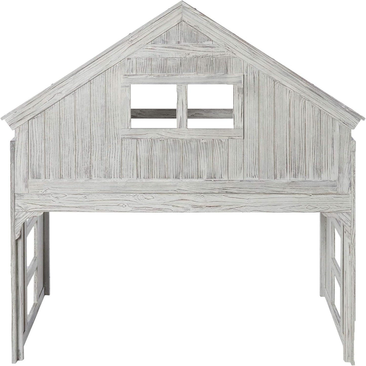 Donco Kids Club House Tall Loft Bed, Twin, Brushed Driftwood