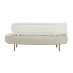 Tischa Cream Boucle & Grey Velvet Sofa