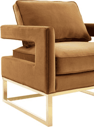 Avery Cognac Velvet Chair