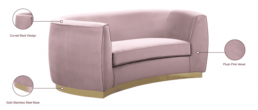 Julian Velvet Loveseat