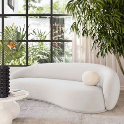 Kendall Cream Velvet Sofa 89"