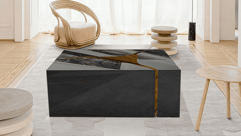 Coffee Table (BLACK GLASS)