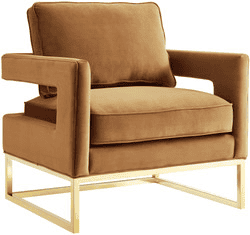 Avery Cognac Velvet Chair