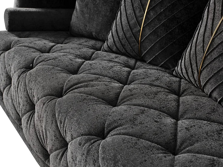 ELIT CHARCOAL 2 sofas