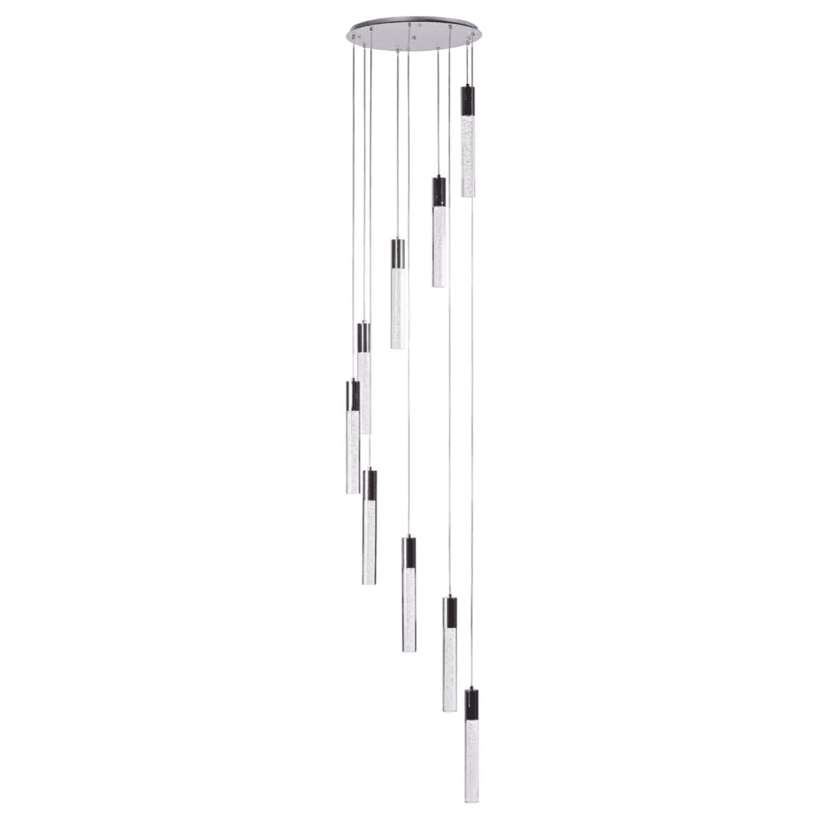SPARKLING NIGHT CYLINDER CHANDELIER // 9 LIGHT