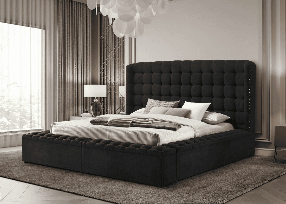 Madonna Black Platform Bed