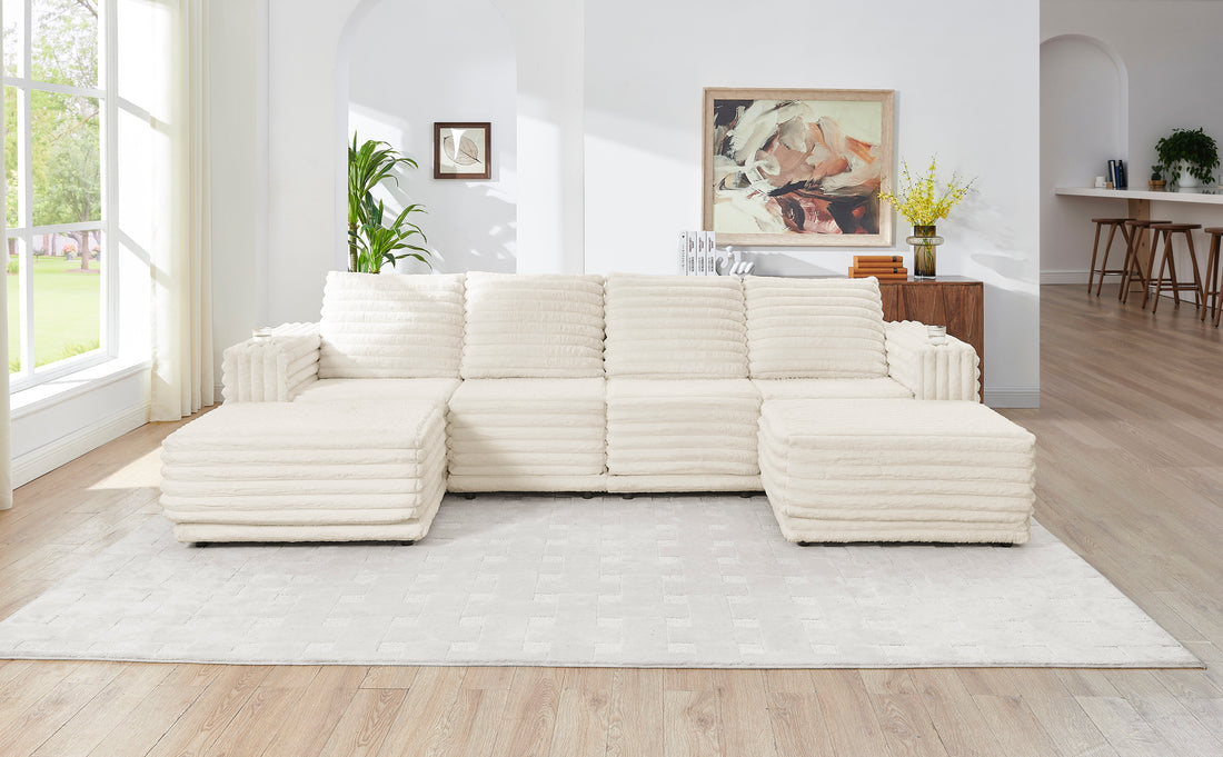 Nuve Compressed sectional (Cream)
