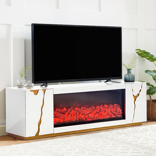 ROSA TV STAND WHITE/GOLD