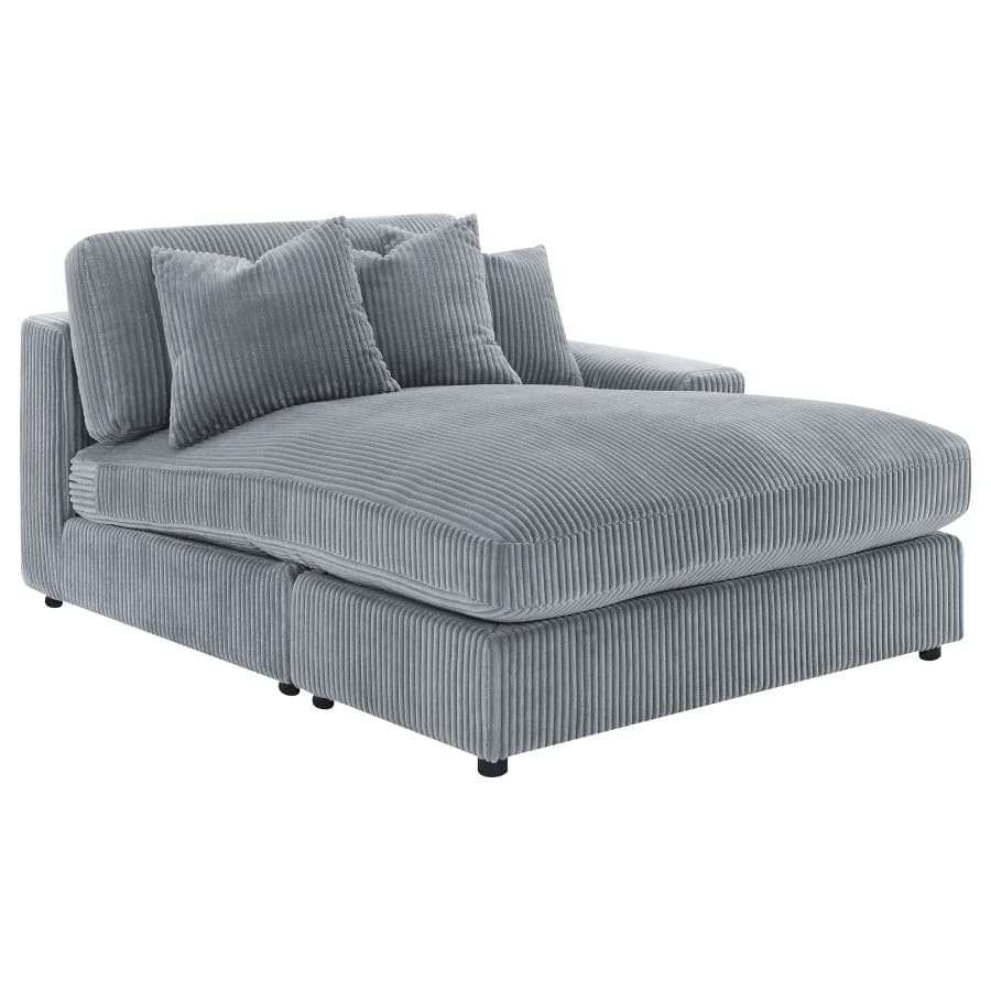 Blaine 3-Piece Upholstered Reversible Chaise Sectional Sofa Fog