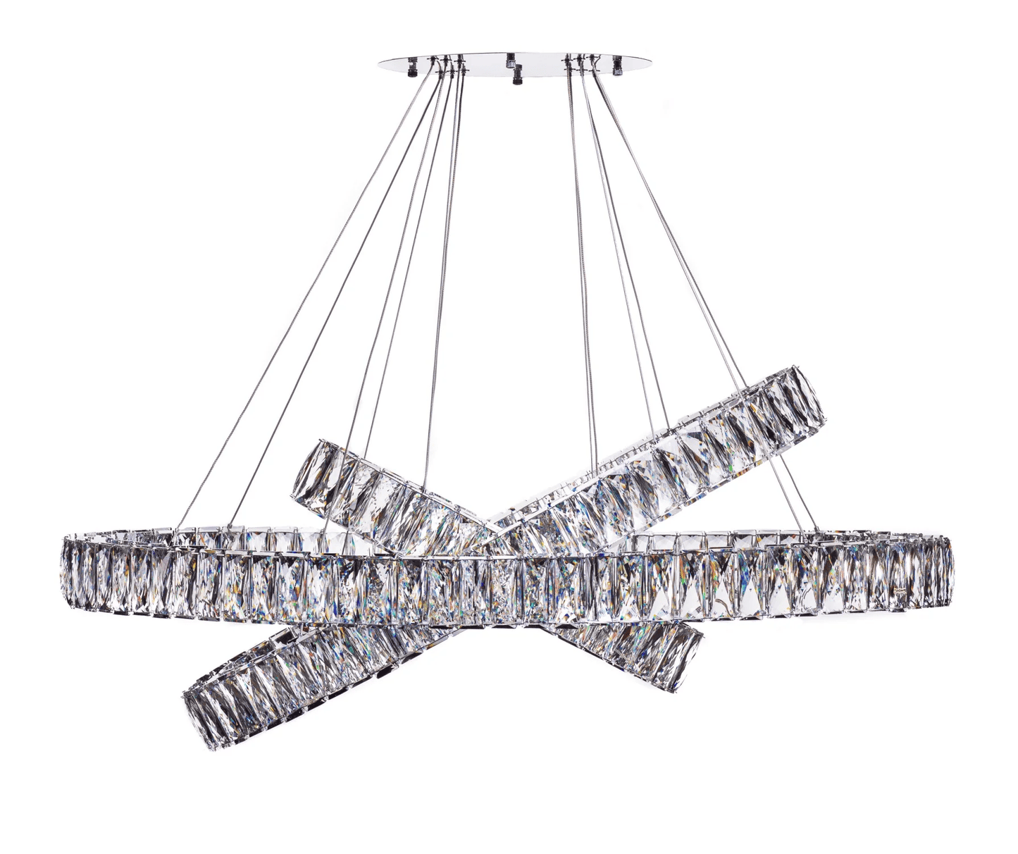 CRYSTAL ELEGANCE LED CHANDELIER // 3 OVALS