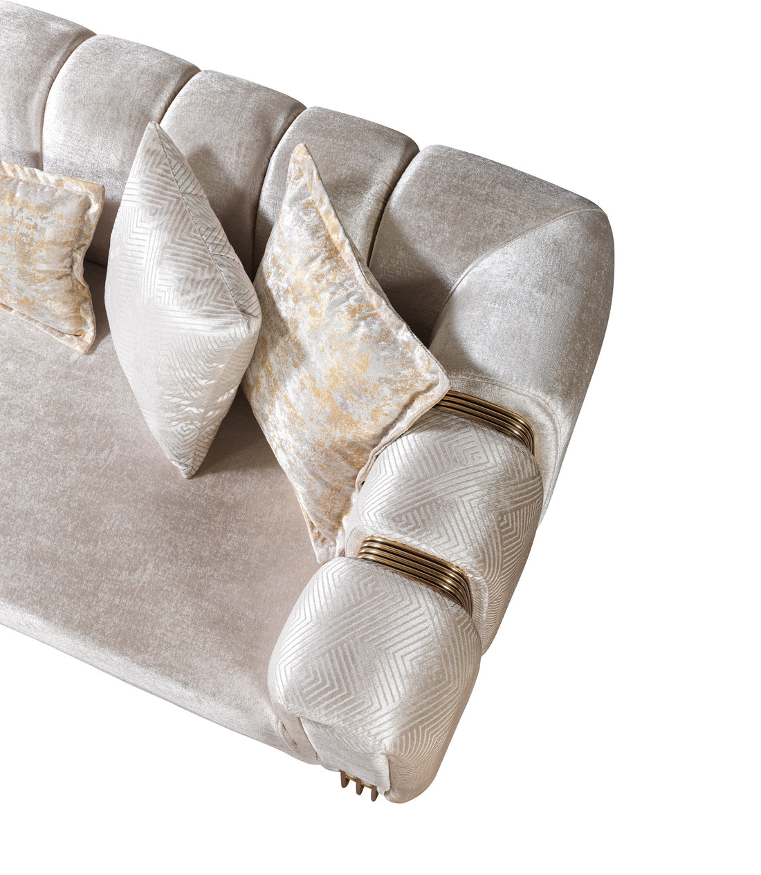 Santana Ivory Velvet Sofa 89”