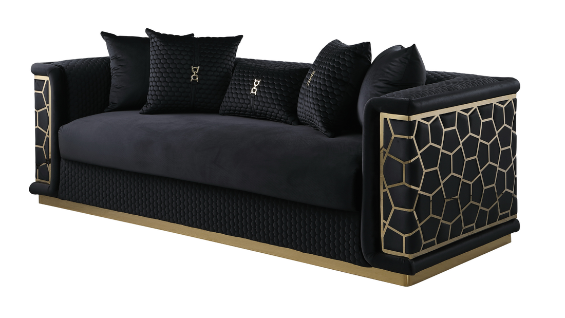 Stella Living Room Set (Black)