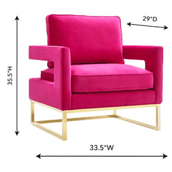 Avery Pink Velvet Chair