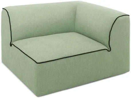 Divani Casa Polo - Modern Green + Blue + Grey Fabric Modular Sectional Sofa