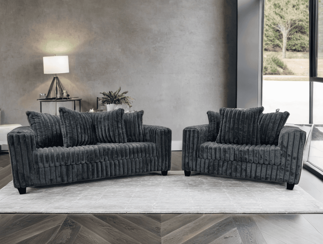 510 charcoal - Sofa & Loveseat Set **NEW ARRIVAL**