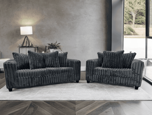 510 charcoal - Sofa & Loveseat Set **NEW ARRIVAL**