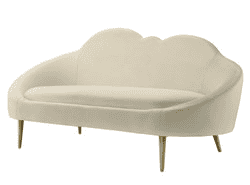 Cloud Cream Velvet Settee