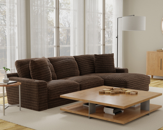 3045 Comfy Chocolate Sectional Right Chaise