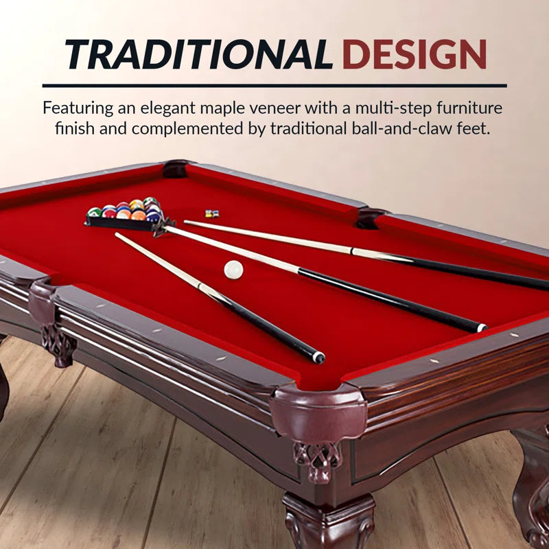 Barrington Billiards Arlington Drop Pocket Table Dark Wood Grain