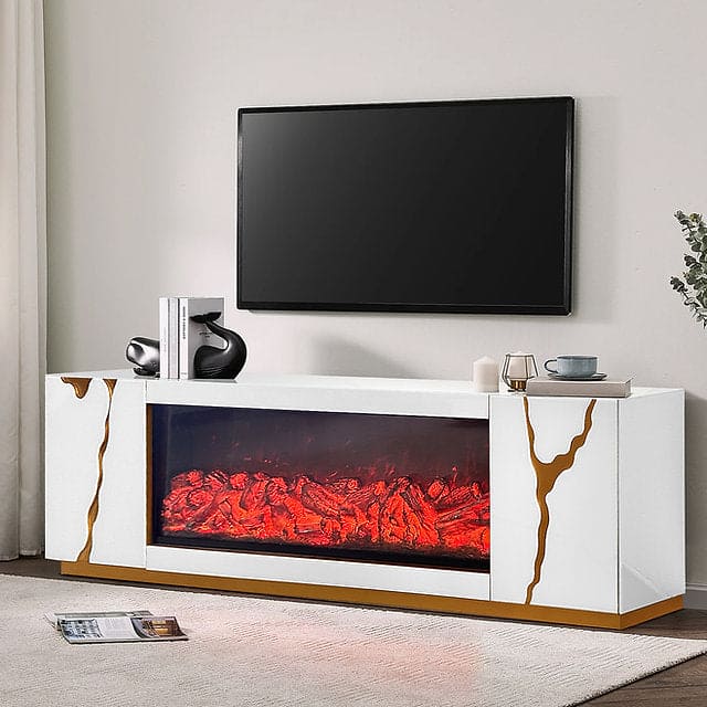 ROSA TV STAND WHITE/GOLD