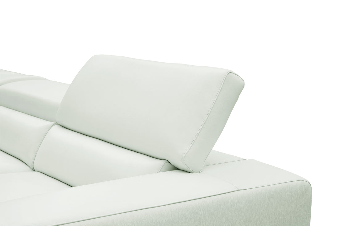 Nella Sectional Sofa | Italian Leather Match White