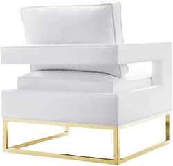 Avery White Vegan Leather Chair