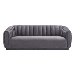 Arno Grey Velvet Sofa