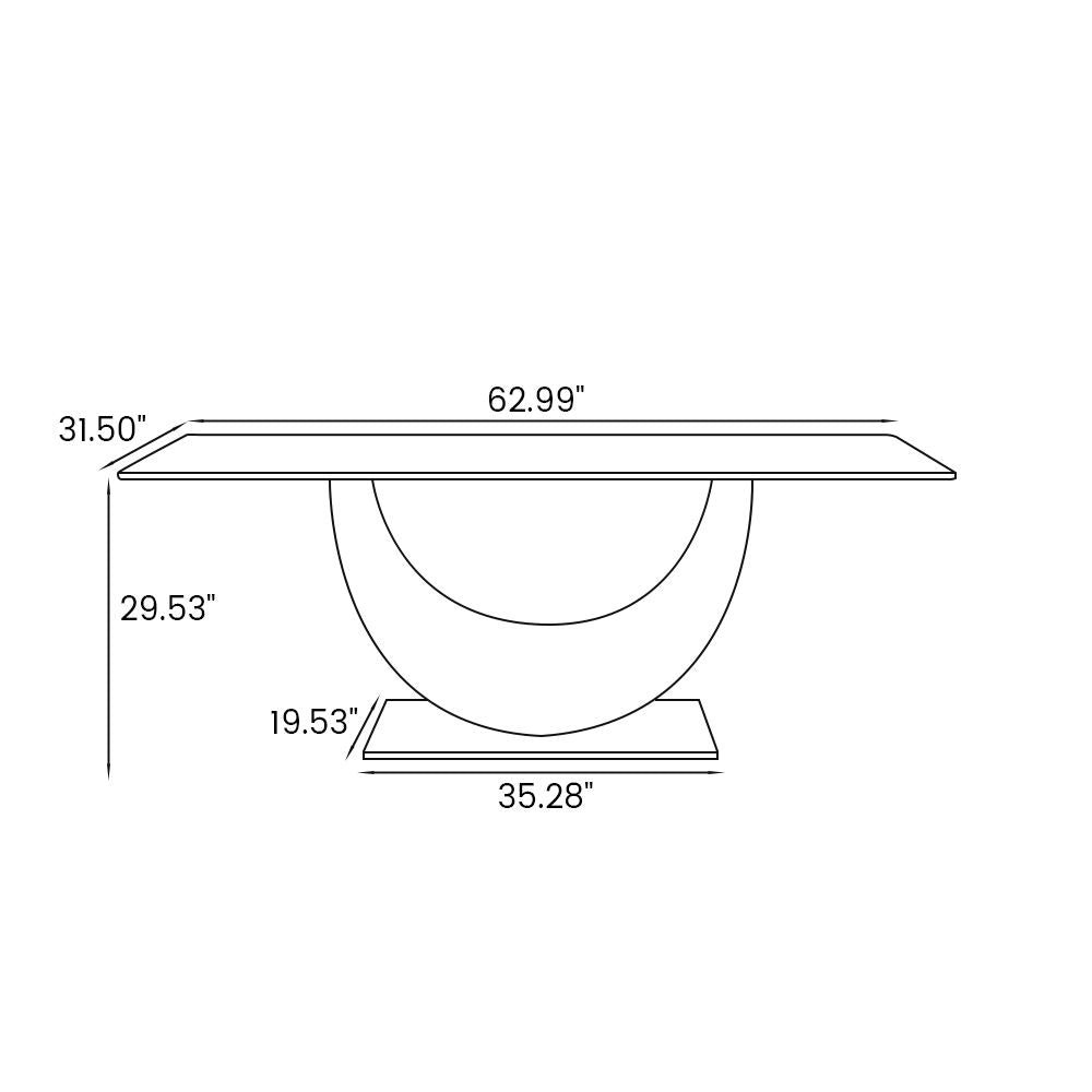 64"Modern Minimalist Dining Table for 4