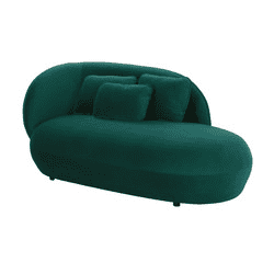 Galet Green Velvet Chaise