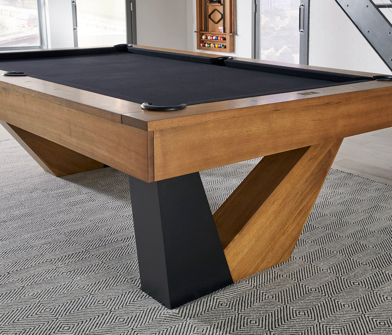 American Heritage® Annex 8’ Pool Table, Brushed Walnut