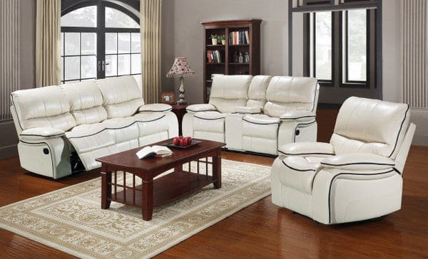 2pcs DOVER IVORY OR BROWN LIVING ROOM SET