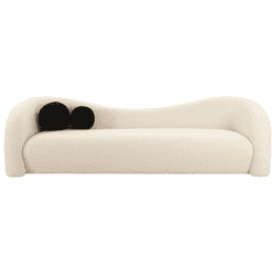 Leonie Beige Faux Shearling Sofa