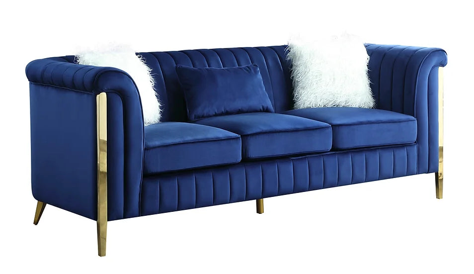 FARA BLUE SOFA & LOVESEAT